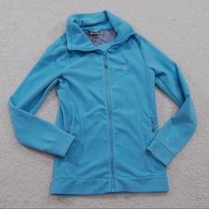 Adidas blue fleece athletic jacket Sz Small